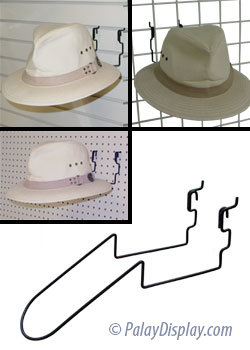 Multi-Use Single Cap Display - Black :: Slatwall Hat Displays & Helmet  Displays :: Slatwall :: Palay Display