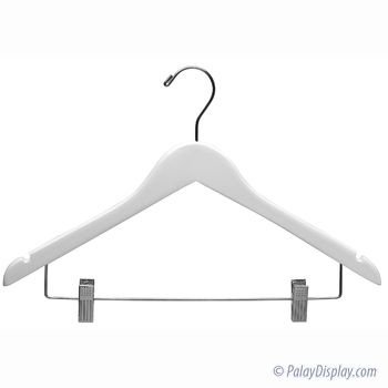 Metal Hangers - Metal Hanger - Chrome Hanger - Chrome Hangers -  Salespersons Hangers - Hangers - 14 Polished Chrome Hanger with Notches