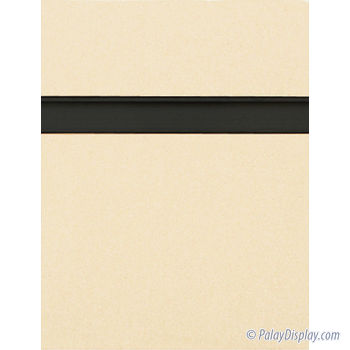 Almond Slatwall Panel with Black Inserts - 6