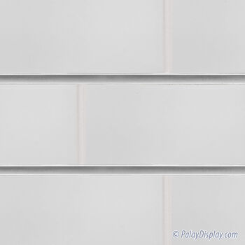 White Block with White Grout Slatwall Panel