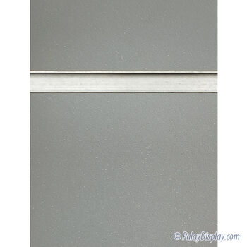 Charcoal Grey Slatwall Panel with Aluminum Inserts - 6