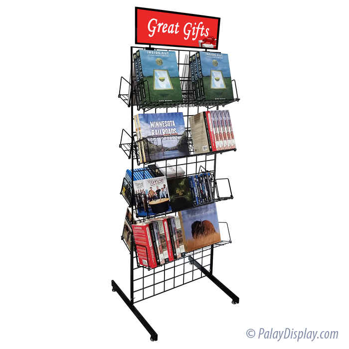 Gridwall Media Shelf Display - Double Sided - DVD Shelf Display - Media ...