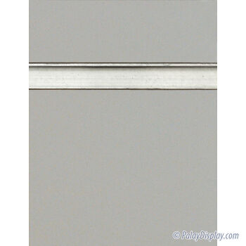 Grey Slatwall Panel with Aluminum Inserts - 6