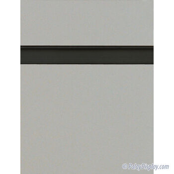 Grey Slatwall Panel with Black Inserts - 6