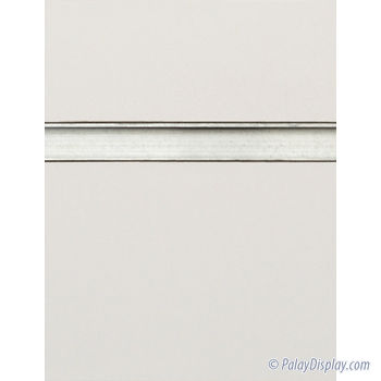 Light Grey Slatwall Panel with Aluminum Inserts