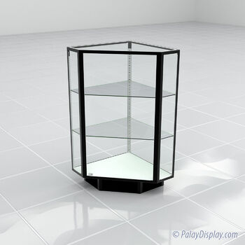 Extra Vision Corner Display Case - Black