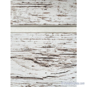 Whitewashed Fence Slatwall Panel with Aluminum Inserts