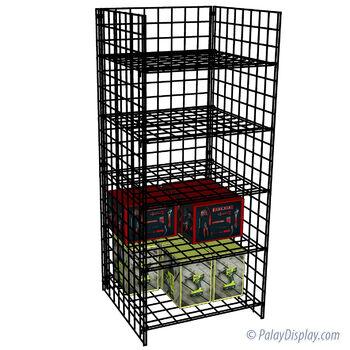 Heavy Duty Square Grid Shelf Wire Rack Display