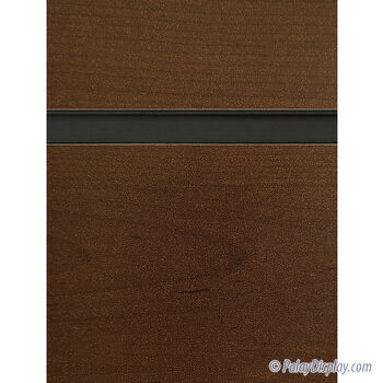 Walnut Slatwall Panel with Black Inserts - 6