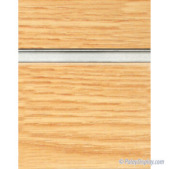 Light Oak Slatwall Panel with Aluminum Inserts - 6