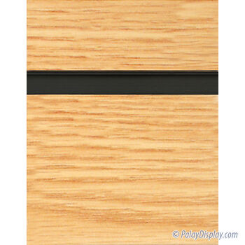 Light Oak Slatwall Panel with Black Inserts - 6