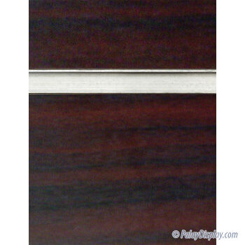 Mahogany Slatwall Panel with Aluminum Inserts - 6