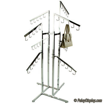 5pcs Bag Hanger Stand 7-shape Adjustable Stainless Steel Handbagbag Display  Stand Women Handbag Purse Hanger