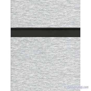 Simulated Brushed Aluminum Slatwall Panel with Black Inserts - 6