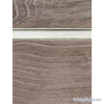 Stormy Oak Slatwall Panel with Aluminum Inserts - 6