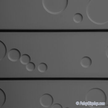 Grey Bubbles Slatwall Panel