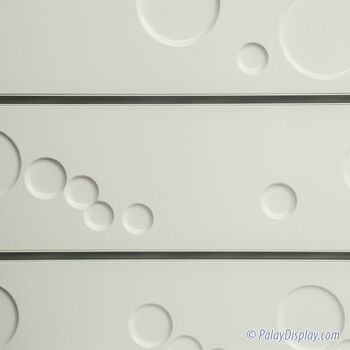 White Bubbles Slatwall Panel