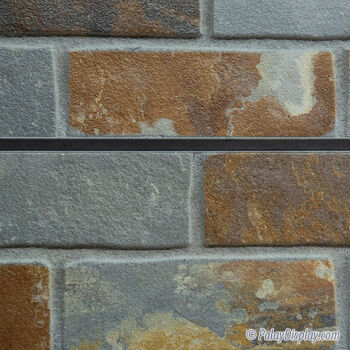 Slate Mixed Brick Slatwall Panel