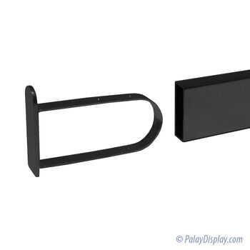 Tab End Cap Rectangular Tube - Matte Black