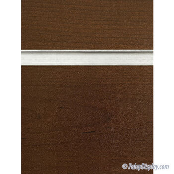 Walnut Slatwall Panel with Aluminum Inserts - 6