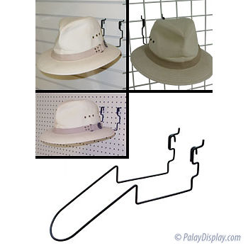 Multi-Use Single Cap Display - Black :: Slatwall Hat Displays & Helmet  Displays :: Slatwall :: Palay Display