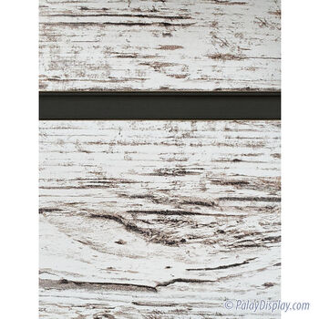 Whitewashed Fence Slatwall Panel with Black Inserts - 6