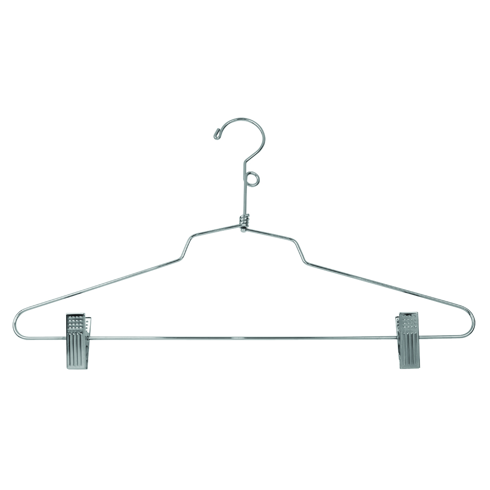 Adult Wood Hangers: Black Wood Skirt/Pant Hanger with Deluxe Chrome Hardware