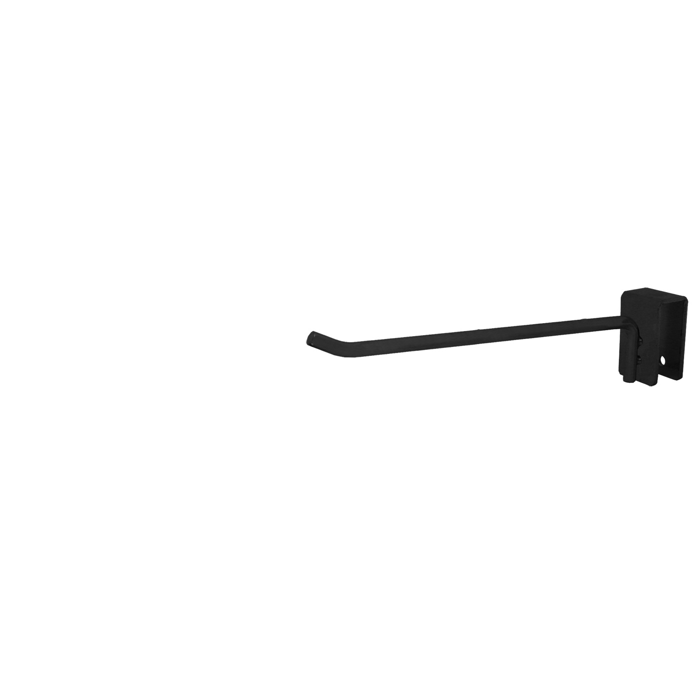 6" Hook For Rectangular Tube - Matte Black