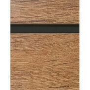 Breckenridge Oak Slatwall Panel with Black Inserts - 6" OC