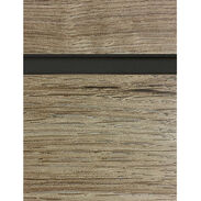 Aspen Oak Slatwall Panel with Black Inserts - 6" OC