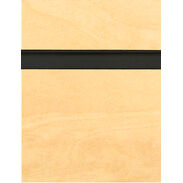 Birch Slatwall Panel with Black Inserts - 6"OC