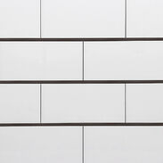 White Block with Grey Grout Slatwall Panel