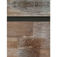 Farmhouse Planks Slatwall Panel with Black Inserts - 6" OC