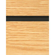 Light Oak Slatwall Panel with Black Inserts - 6"OC