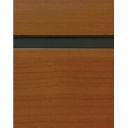 Pearwood Slatwall Panel with Black Inserts - 6"OC