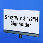 Plexi Sign Holder 5.5"W x 3.5"H - Matte Black