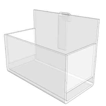 Double Acrylic Display Bin with Grid Adapter - Double Wide Grid Display ...