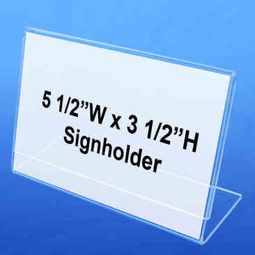 Countertop Sign Holders - Acrylic :: Sign Holders & Signs :: Palay Display