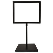 Square Base Sign Holder - Matte Black Complete