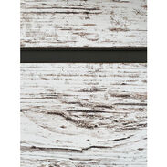 Whitewashed Fence Slatwall Panel with Black Inserts - 6" OC